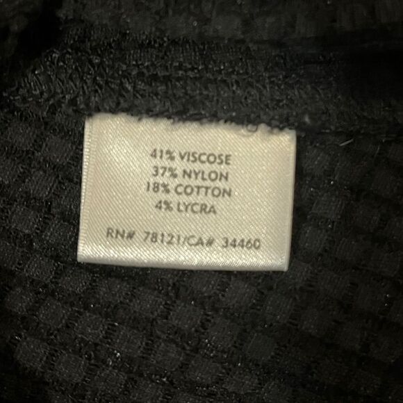 Eileen Fisher Black Waffle Knit Textured Jacket Womens Petite Small - Picture 5 of 7